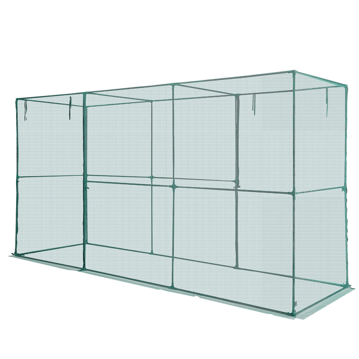 VEVOR Crop Cage, 11.6 x 3.9 x 6.3 ft Plant Protection Tent with Zippered Door, Wind-Resistant Tall Crop Cage, Easy to Install, Outdoor Raised Bed Cover, Tomato Plant Netting for Garden Patio Lawn