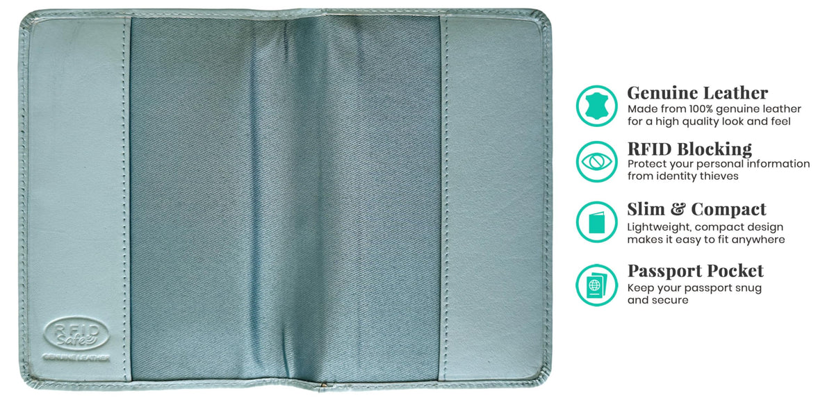 Chambray Basic Genuine Leather RFID Passport Cover