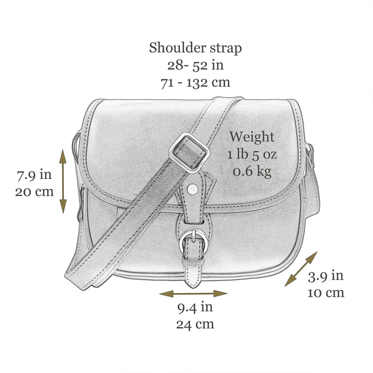 Time Resistance Leather Crossbody Bag for Women - Handbag, Shoulder Bag, Messenger, Purse (Brown) - Gift Box Included