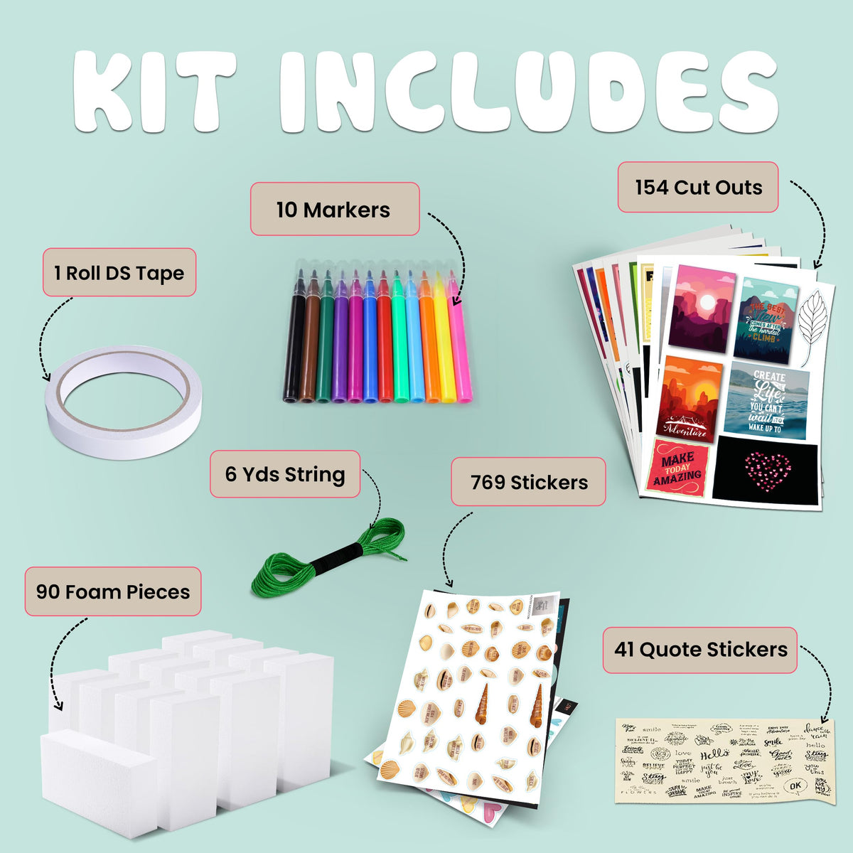 Hapinest DIY Wall Collage Kit for Tween and Teen Girls, Gifts for Ages 10 11 12 13 14 Years Old and Up Cute Trendy Bedroom Room Décor