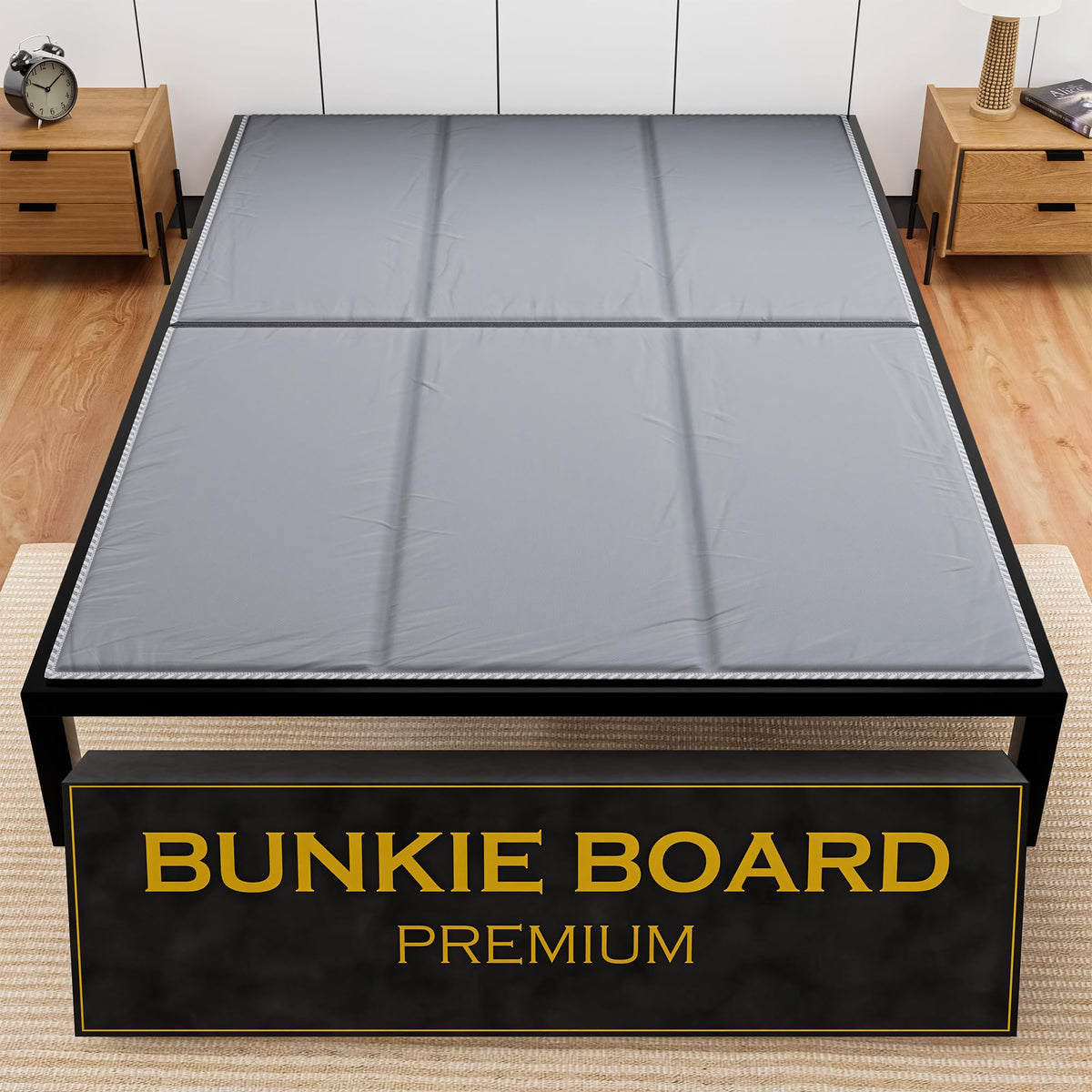 Treaton 15mm Bunkie Board Queen (60x80) – Heavy Duty Under Mattress Support, Low Profile Bed Support Board for Slatted Bed Frame, No Box Spring Needed, Noise Free, Non-Slip, Made in USA