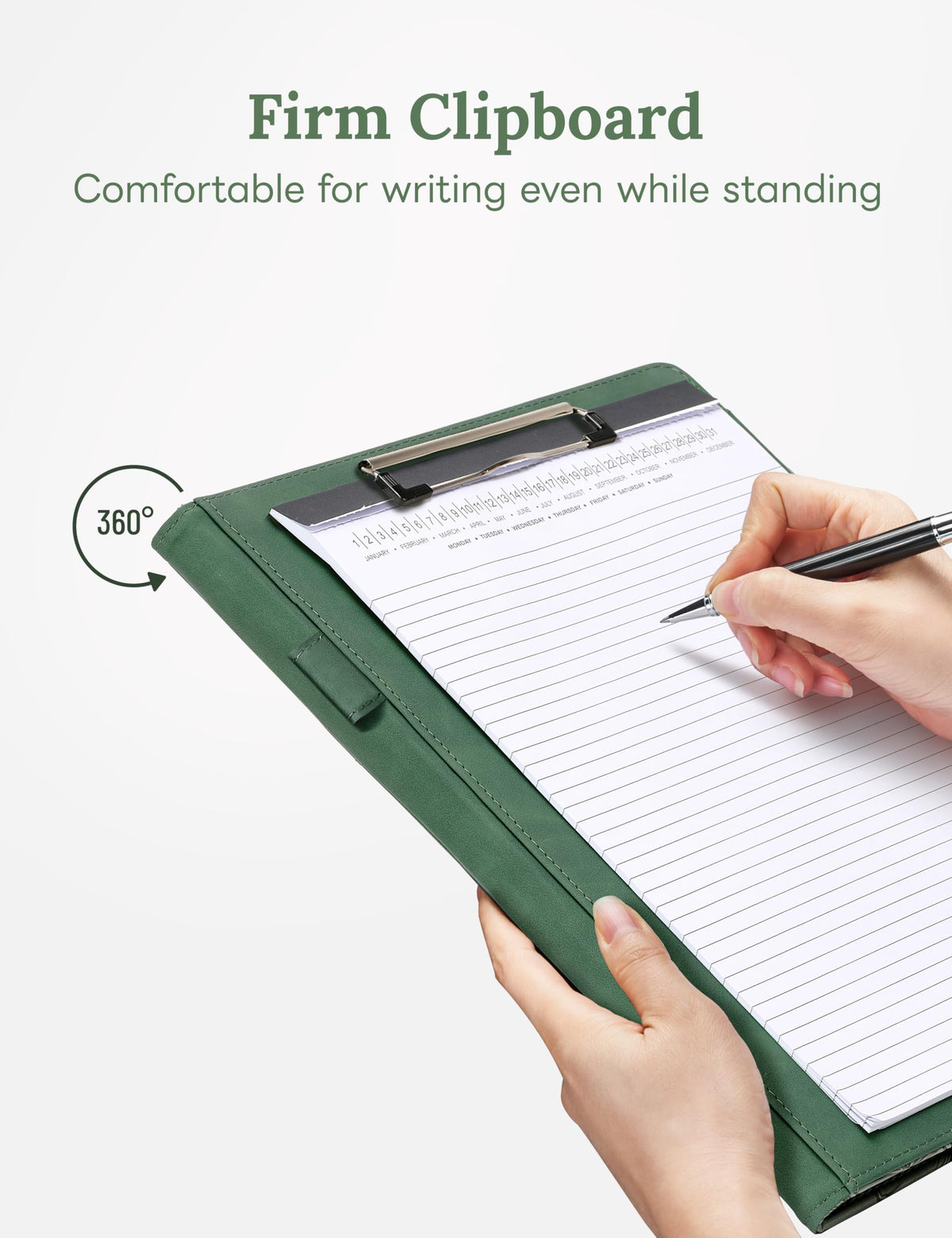 Clipboard Folder Padfolio, Mymazn Writing Portfolio Faux Leather Clipboards with Cover for Legal Pad Holder Letter Size A4 8.5 x 11 for Business Conference Notepad Clip Boards