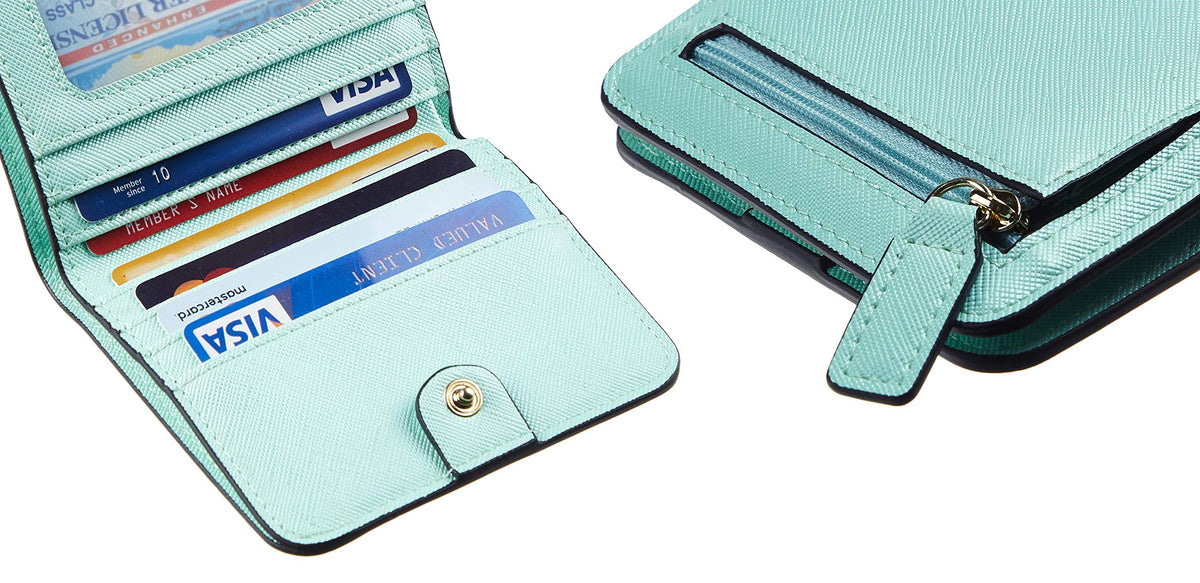 Toughergun Wallet Women Rfid Blocking Small Compact Bifold Luxury Leather Pocket Wallet Ladies Mini Purse with ID Window