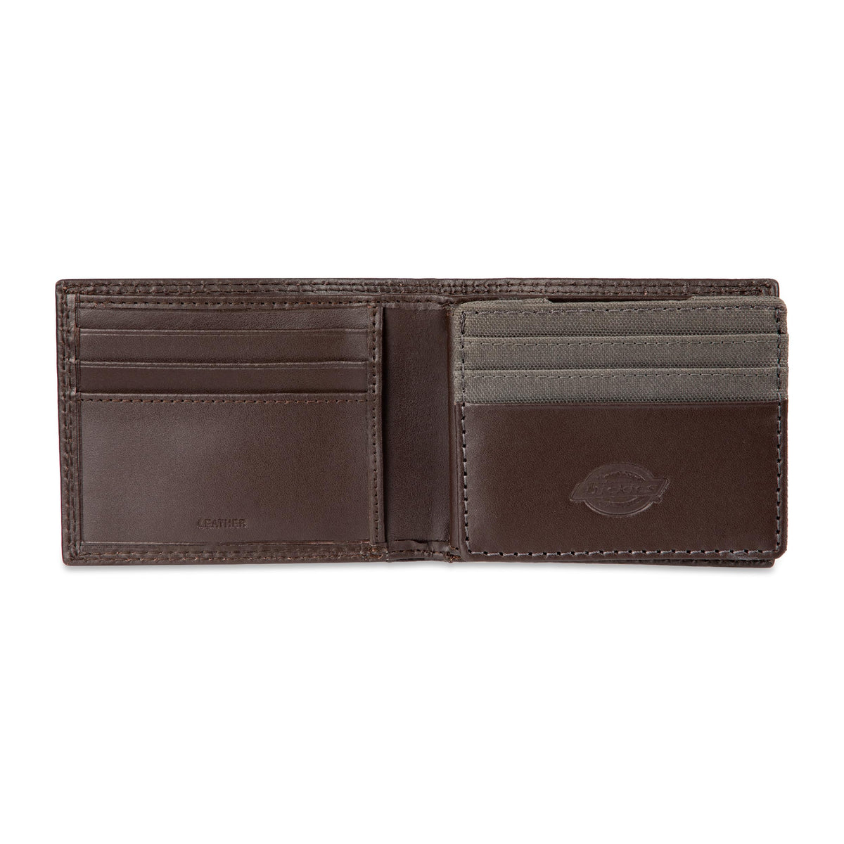 Dickies Men's RFID Everyday Leather Bifold Chain Wallet, Brown, One Size