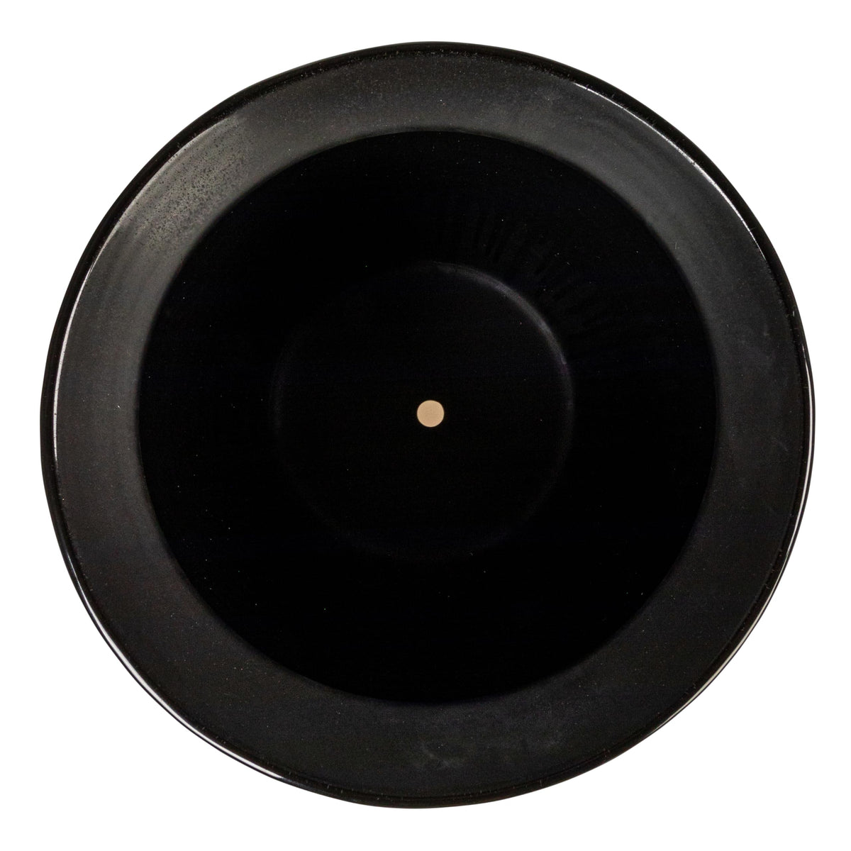 Creative Co-Op Embossed Textured Stoneware Planter, Matte Black