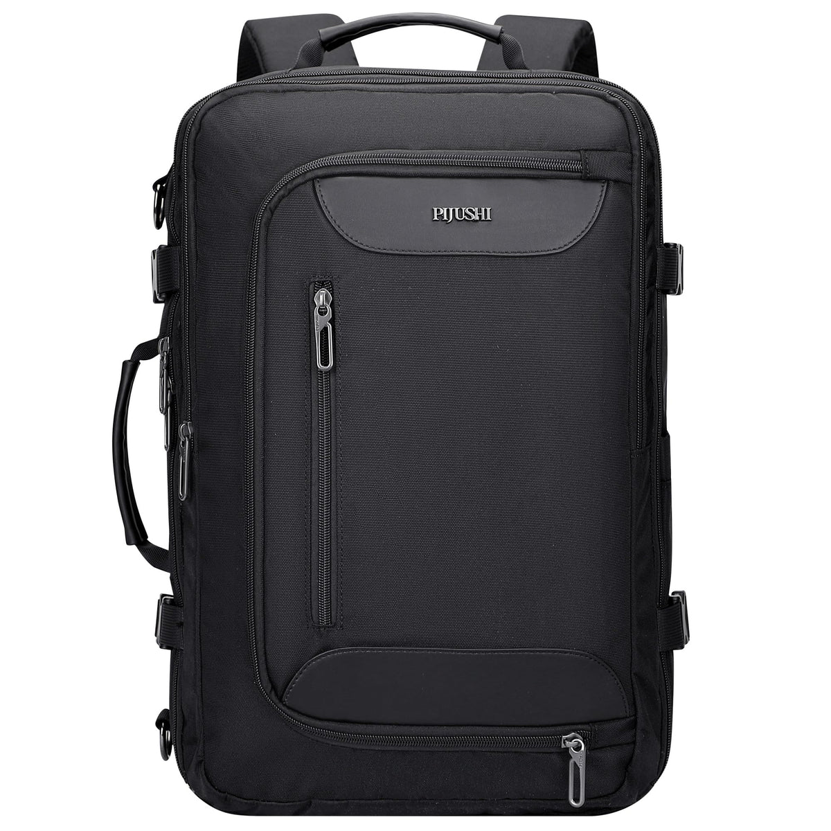 PIJUSHI Travel Backpack for Women Convertible Carry-On with Shoe Compartment Fits 16" Laptop TSA-Friendly for Work, Trips(PE038 Black)