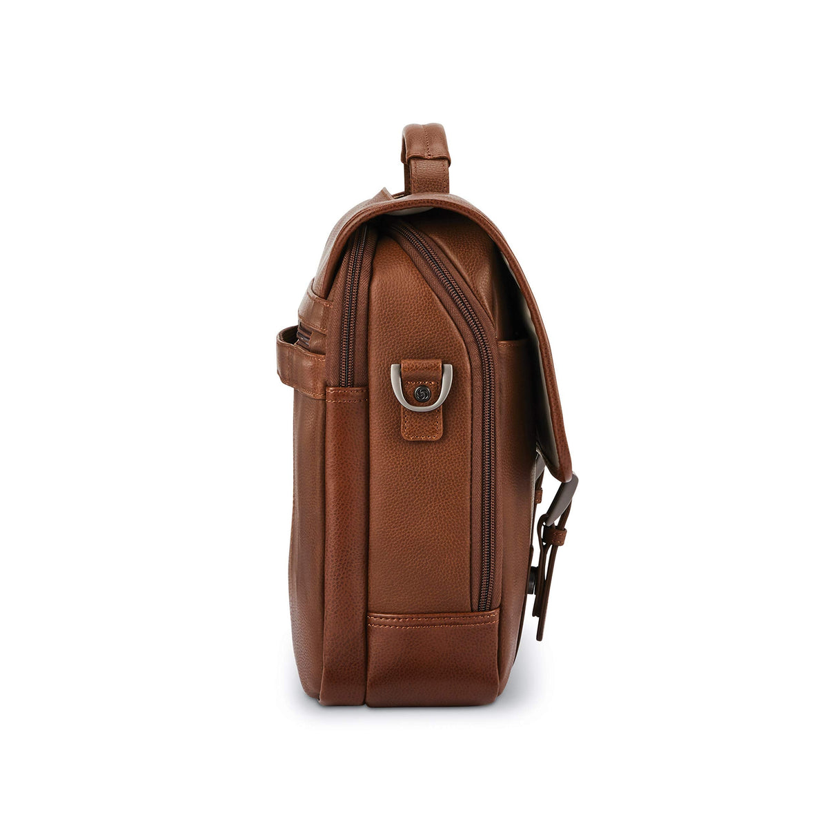Samsonite Classic Leather Flapover, Cognac , One Size