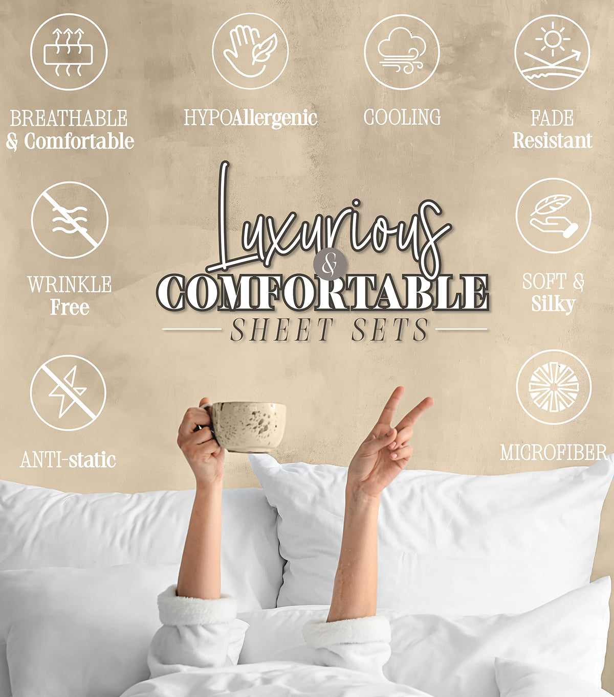 Elegant Comfort 6-Piece Moroccan Trellis Print Sheet Set, Super Cozy, Fade and Wrinkle Resistant, 1500 Premium Hotel Quality Microfiber, Deep Pocket Fitted Sheet with Smart Pockets, Queen, Orange
