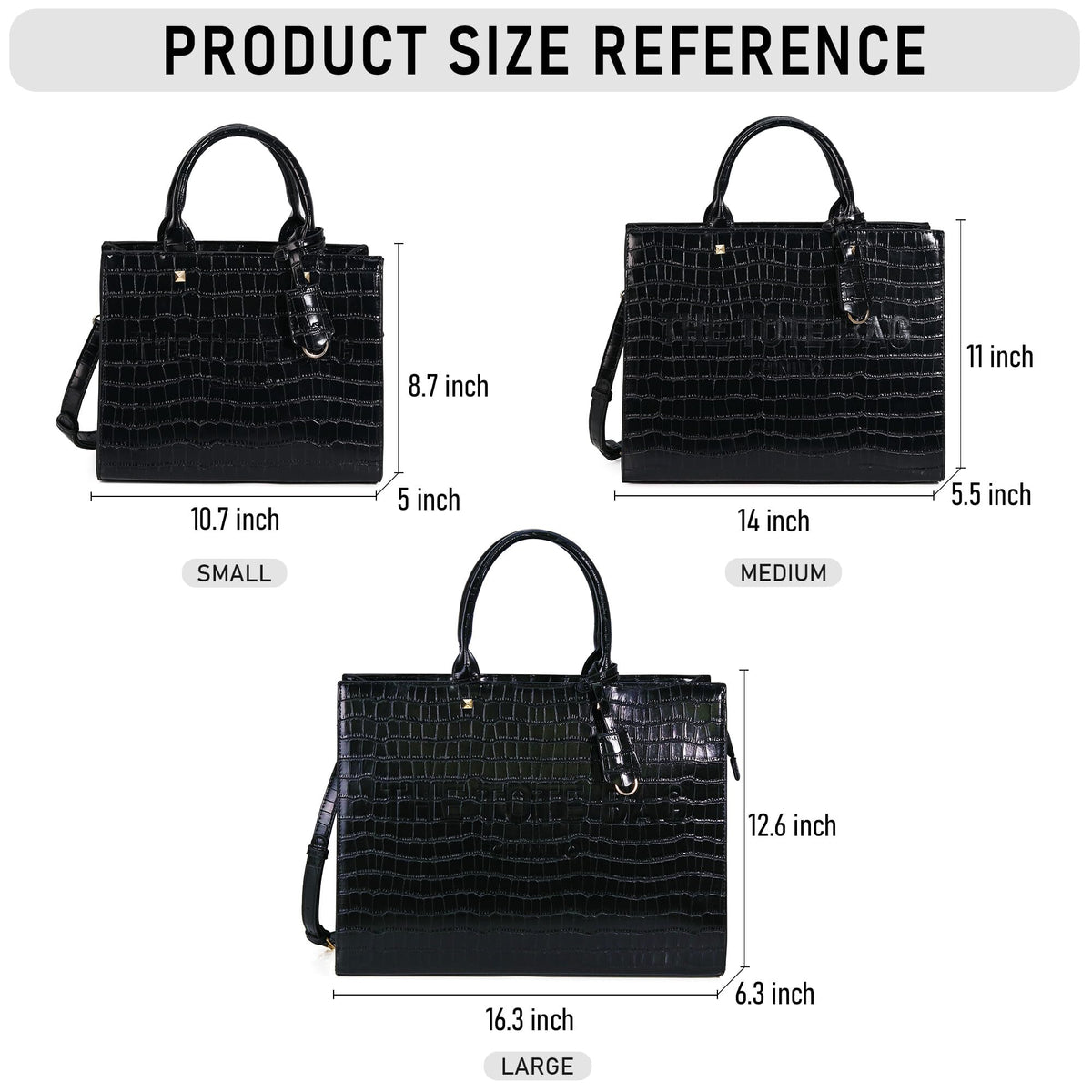 Chinllo Tote Bag for Women Top Handle Satchel Purse and Handbags with Shoulder Strap (D.Black-Mc)