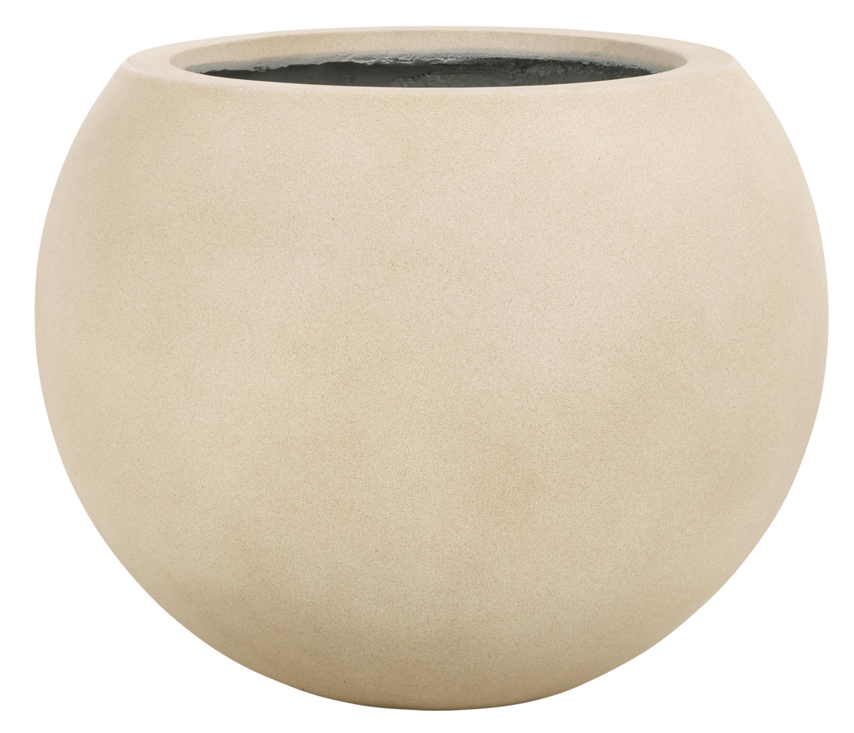 SAFAVIEH Outdoor Collection Kenslia Modern Beige Concrete Ficonstone Sphere Planter Pot