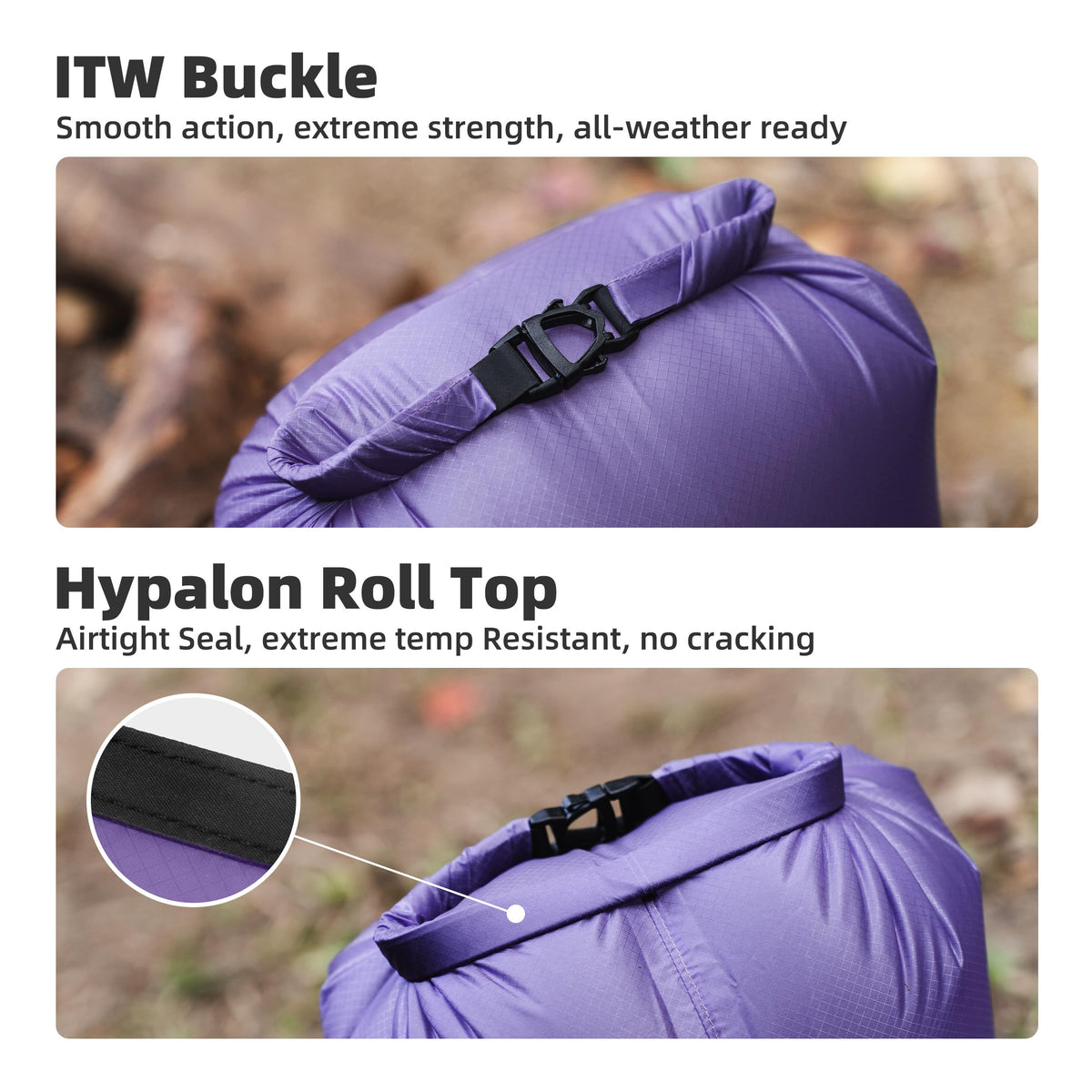 Thous Winds 12L Ultralight Dry Bag, Compact Roll Top Waterproof Pouch for Hiking, Swimming, and Kayaking
