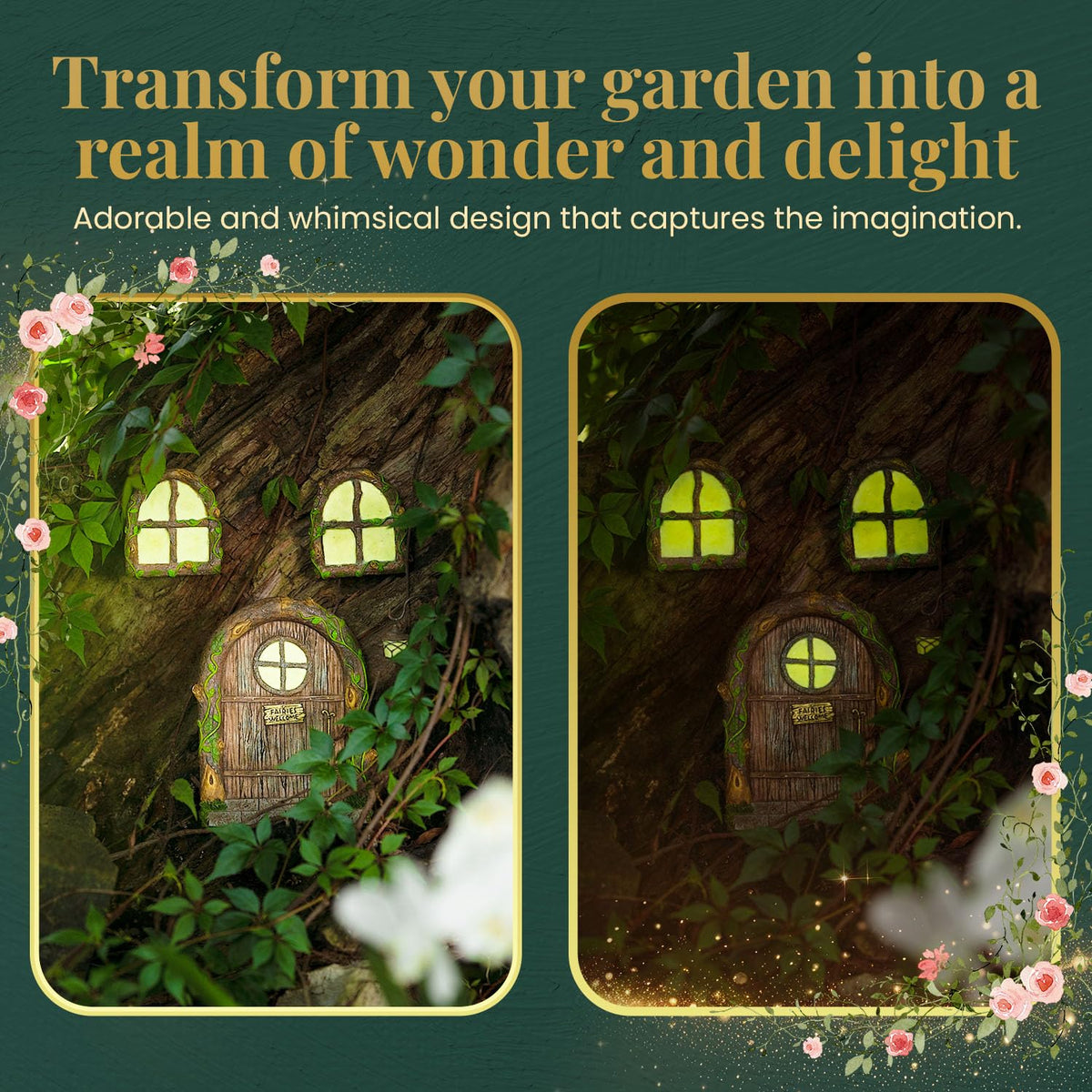 Fairy Doors for Trees, Fairy Door, Fairy Garden, Fairy Garden Accessories Outdoor kit, Fairy Doors for Trees Outdoor, Gnome House
