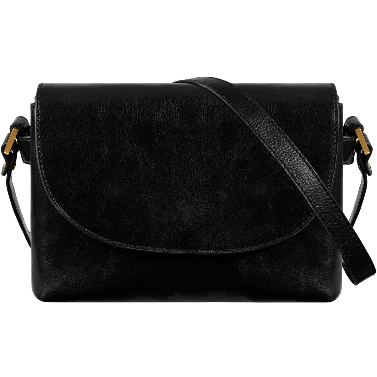Time Resistance Leather Crossbody Bag for Women - Handbag, Shoulder Bag, Messenger Purse (Black) - Gift Box Included