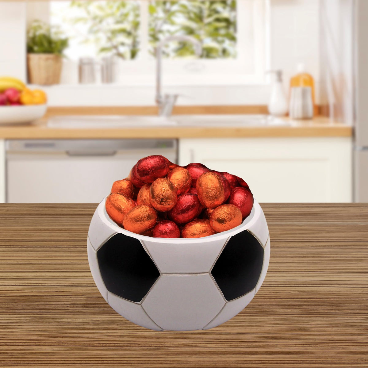 Wowser Soccer Ball Shaped Planter Pot, Home & Garden Decor, Sports Theme Planter, 6.5 Inches