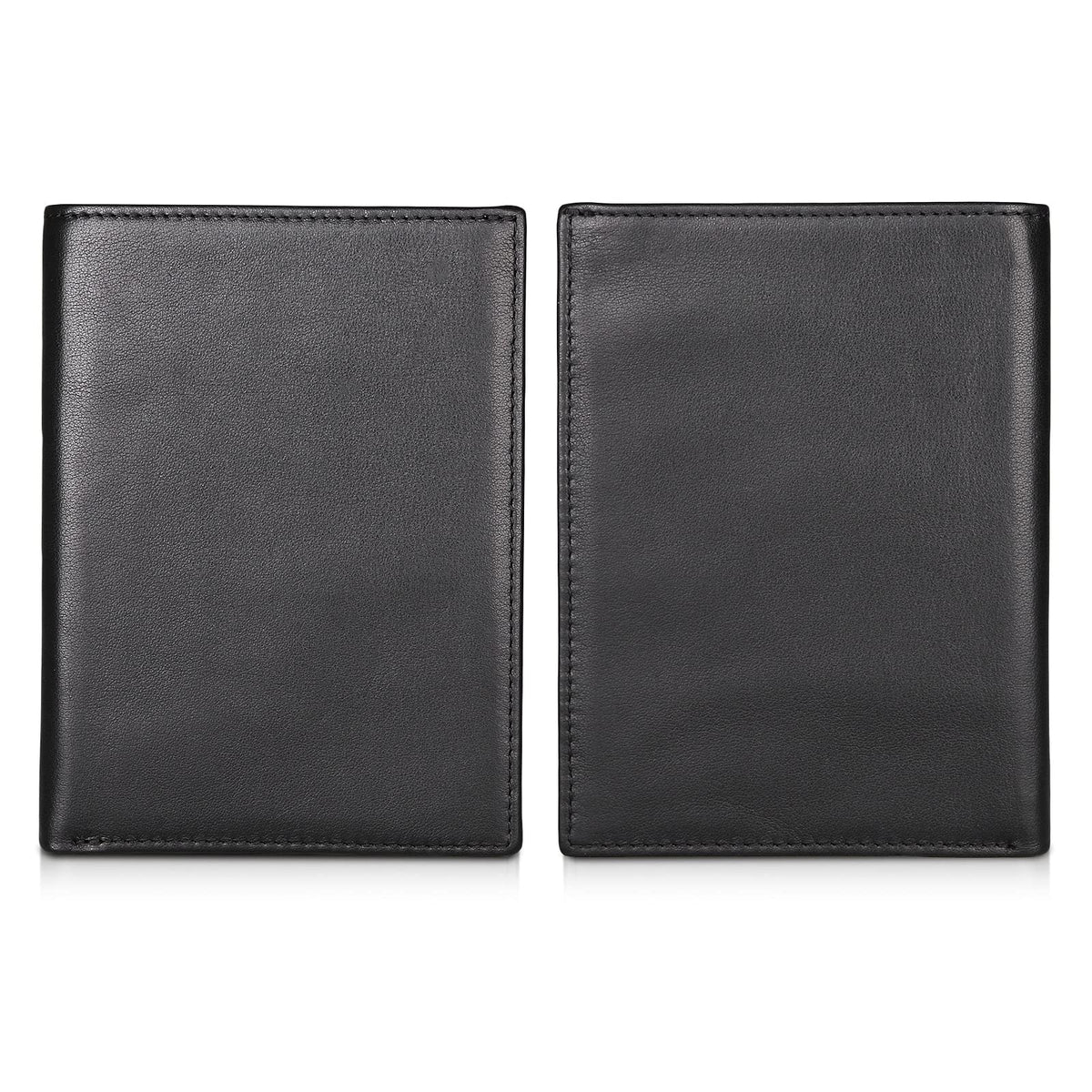 Polare RFID Blocking Napa Leather Passport Holder Travel Wallet For Men and Women (Black)