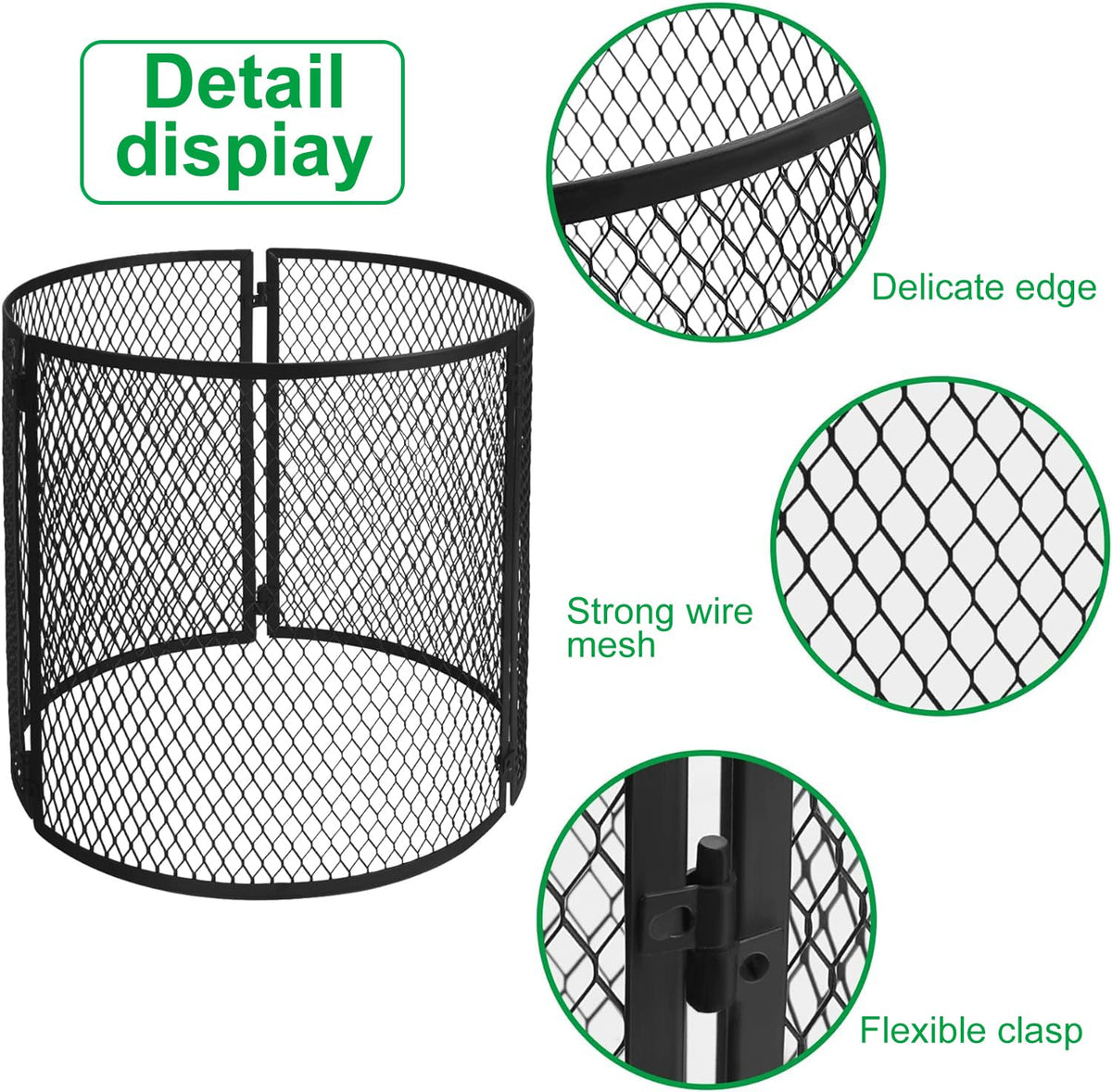 4 Pack Metal Plant Cage Protectors from Animals-11.8 x 11.8 Inch Garden Plant Protector - Sturdy Bunny Barricades Chicken Wire Cloche Plant Protectors for Keeping Bunny Animals Out
