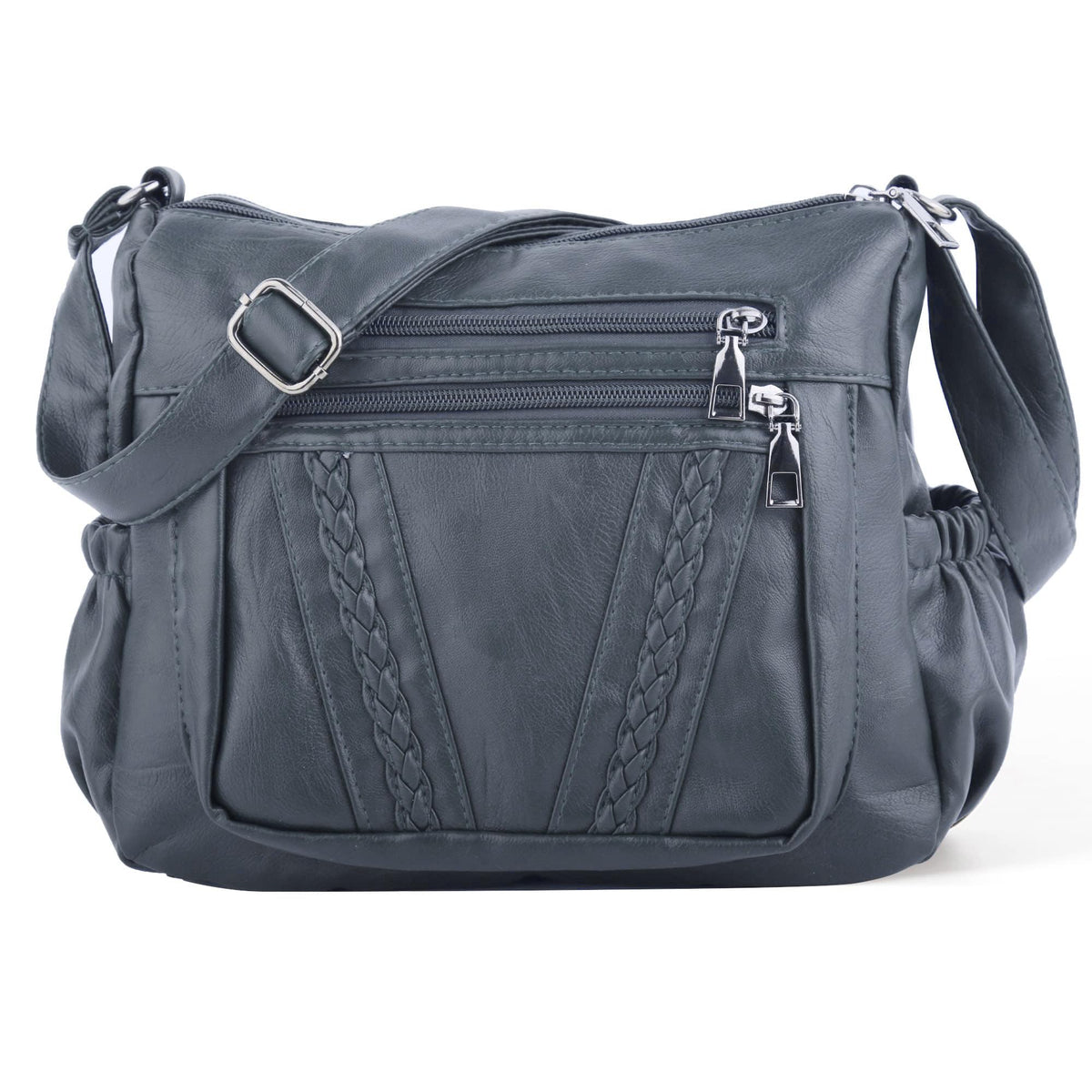 ELDA Crossbody Bags For Women Pocketbooks Soft PU Leather Purses and Handbags Multi Pocket Shoulder Bag