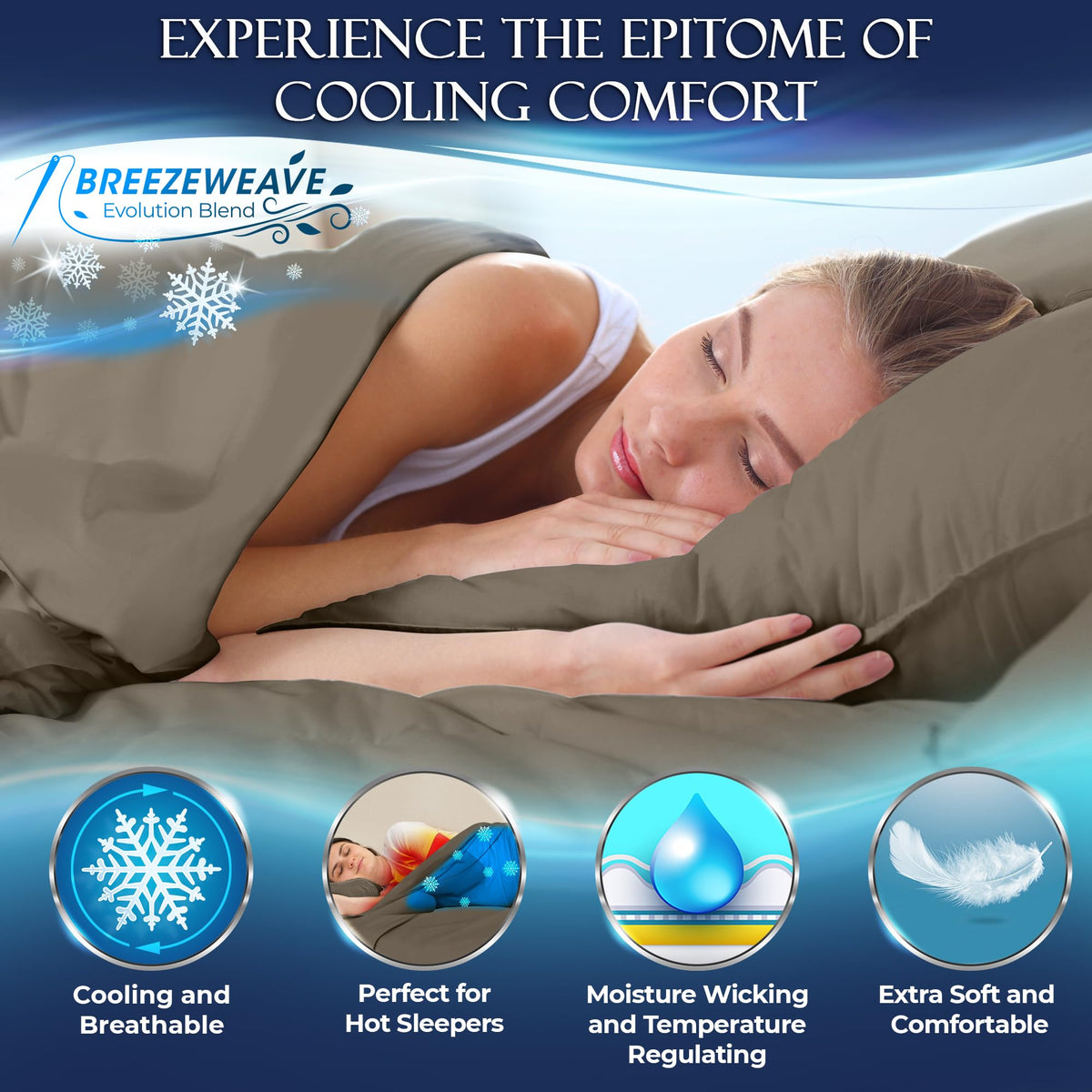 DECOLURE Cooling Sheets Full Set 4pcs - Luxurious & Ultra-Soft Full Size Cooling Sheets for Hot Sleepers - Comfortable Bamboo Viscose Microfiber Full Cooling Bed Sheets w/Deep Pockets (Beige)