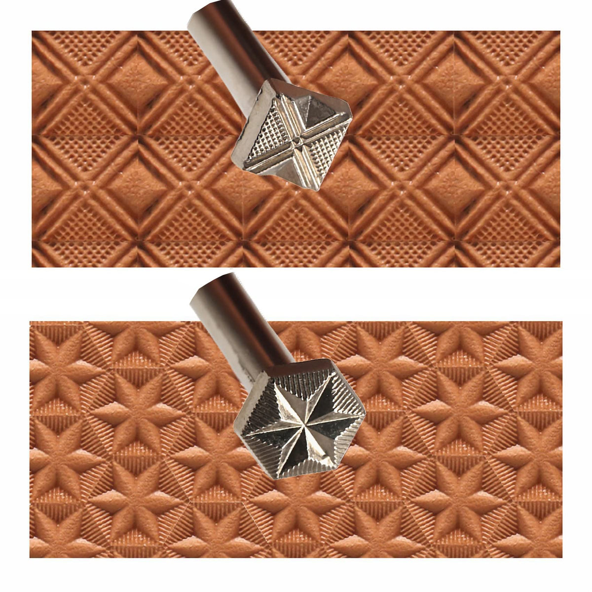 Leather Stamps,2 Pieces Professional Leather Stamping Tools for Craft Working 526+536