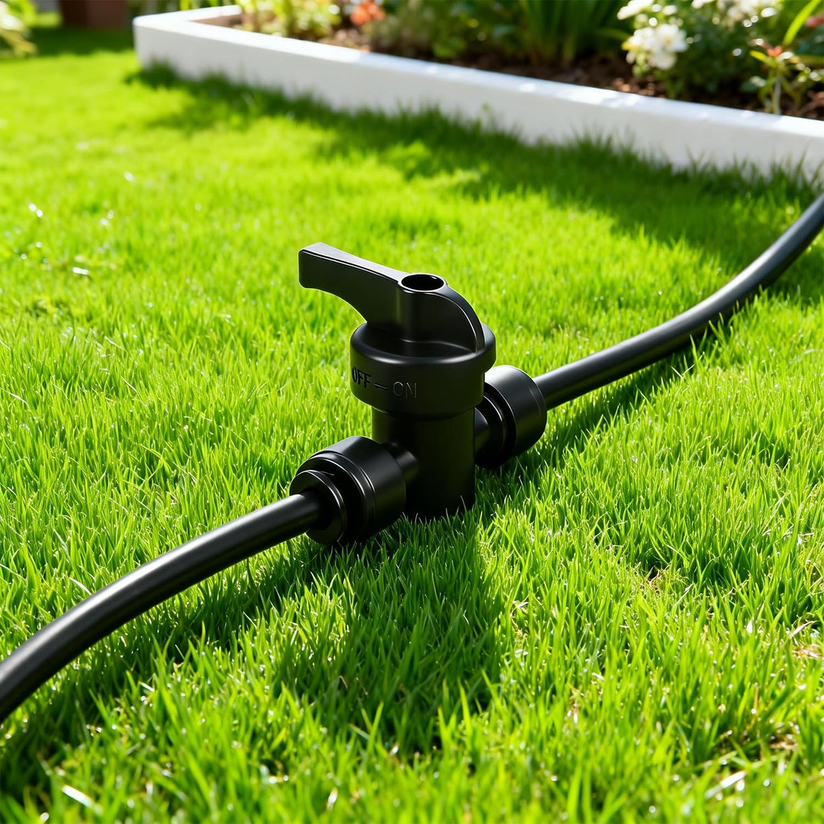 Copadri Quick Connect 1/4" Drip Irrigation Shut Off Valve Fitting: 10 Pieces Push to Fit Drip Line Shutoff Valve Parts for 1/4-Inch Tubing Leak Free Dripline Hose Connectors for Garden Watering System