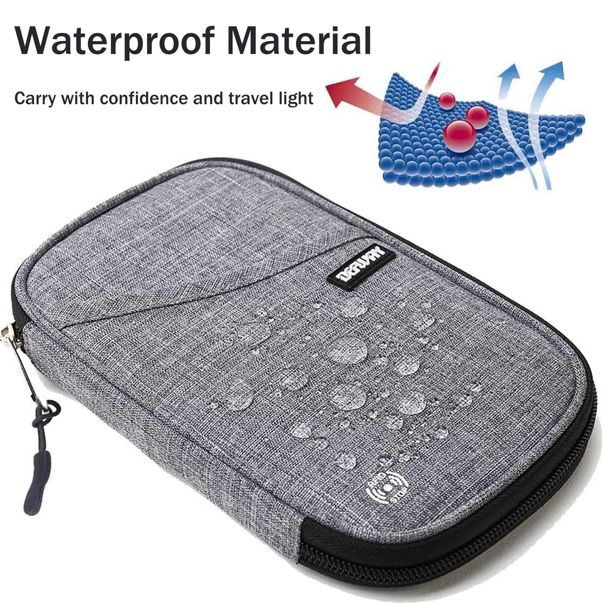 Passport Holder for Travel, Rfid Blocking Passport Wallet Travel Wallet Waterproof Case for Cards Passport Case, Travel Document Organizer Credit Cards Case Rfid Passport Holder for Travel
