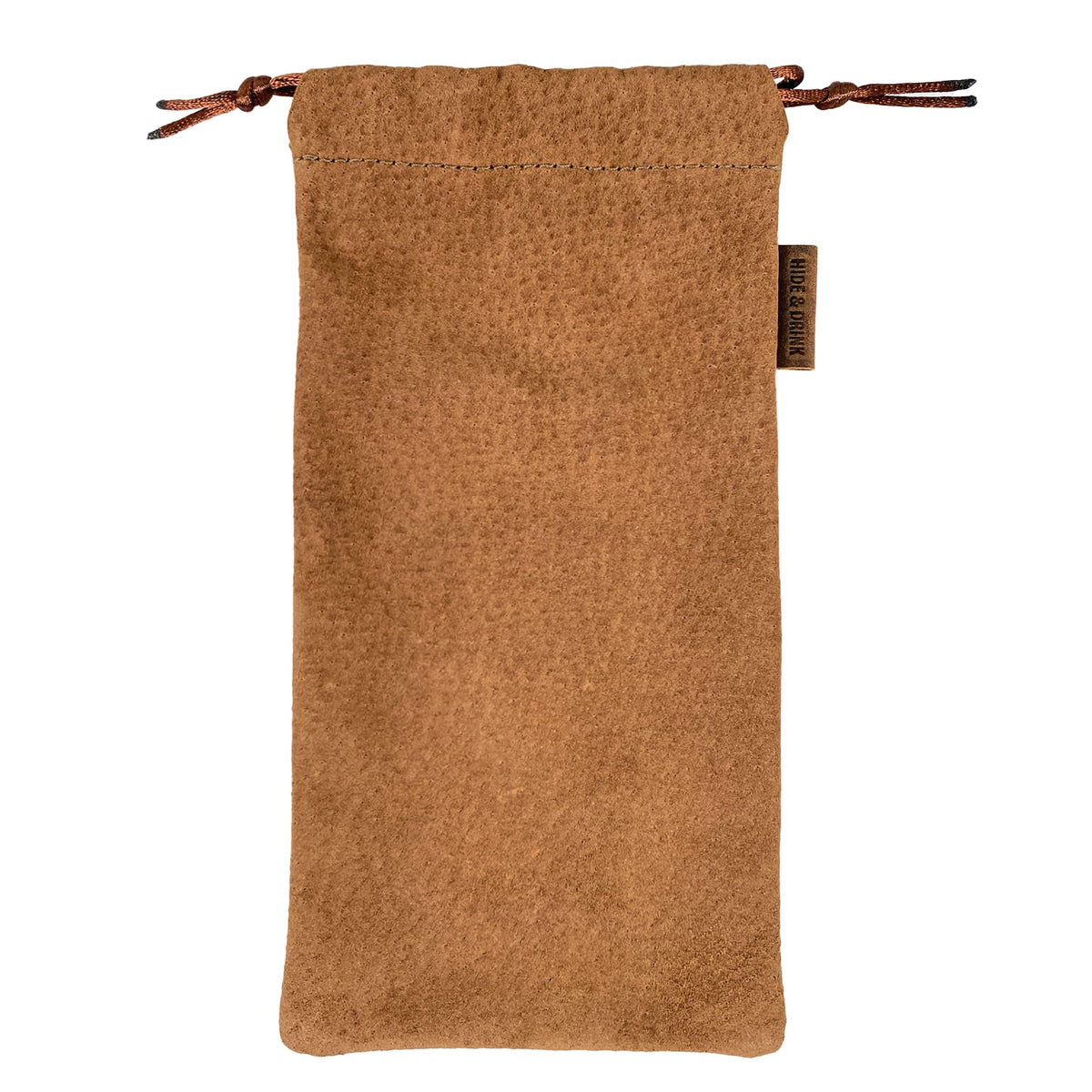Hide & Drink, Drawstring Bag for Tobacco Pipe Handmade from Sheepskin, Multipurpose Storage for Travel (Cinnamon)