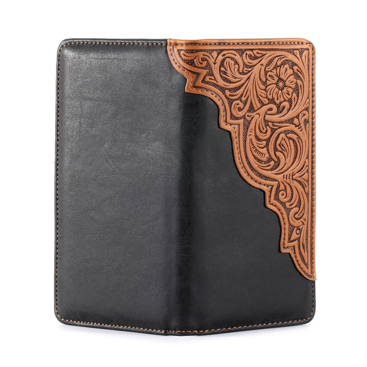 Montana West Western Wallet for Men Long Bifold Wallet with Card Slots RFID Blocking Cowboy Vintage Checkbook Wallet Gift for Men