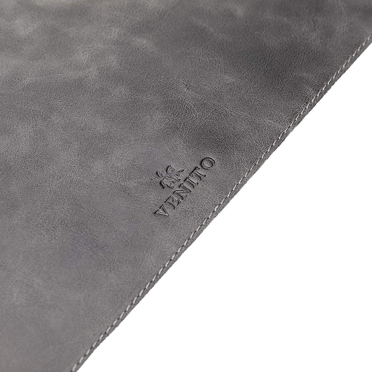 Venito Premium Leather Desk Pad Mat (31.5 X 14.6 inch) - Medium Desk Mat for Keyboard and Mouse Home Office Accessories (Faded Gray)*