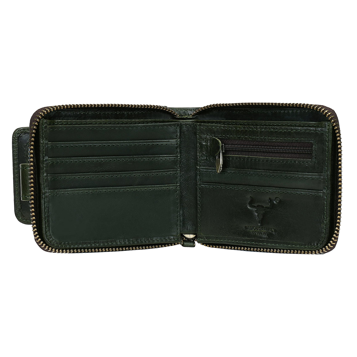 MING CLAN Leather RFID Blocking Bifold Wallet For Men With Zipper, Flap ID Window Zip Coin Pocket, Big Capacity Credit Card Holder For Travel