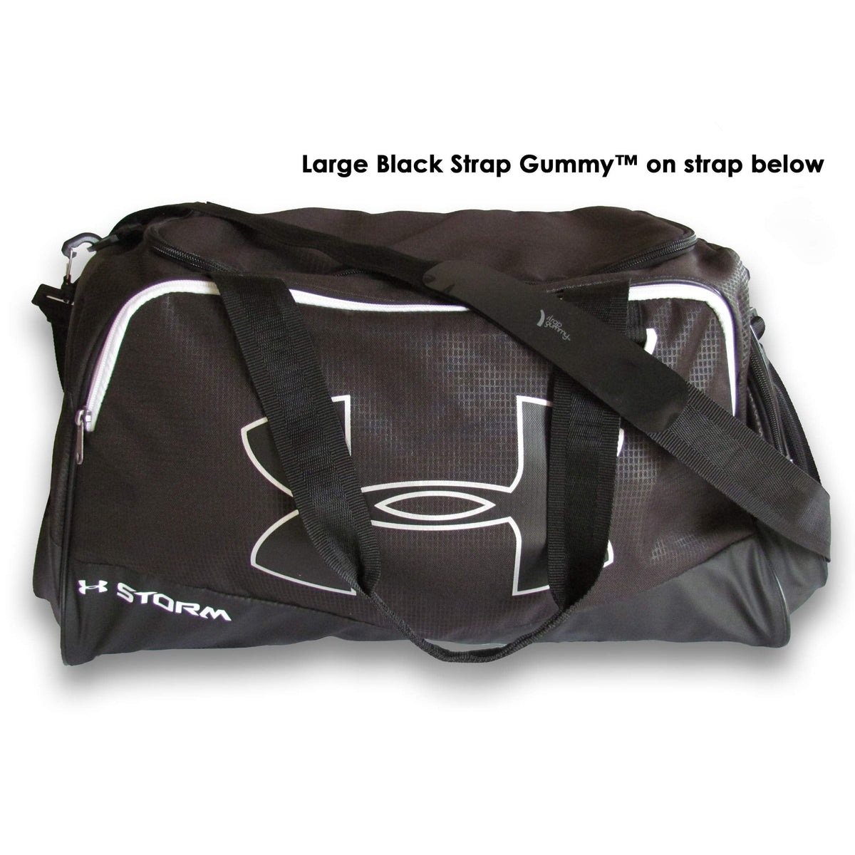 Strap Gummy - Prevent Strap Slips - The ORIGINAL Non Slip Shoulder Strap Grip Strips - Set of 4 Pieces - 2 Large Black & 2 Small Semi-Clear