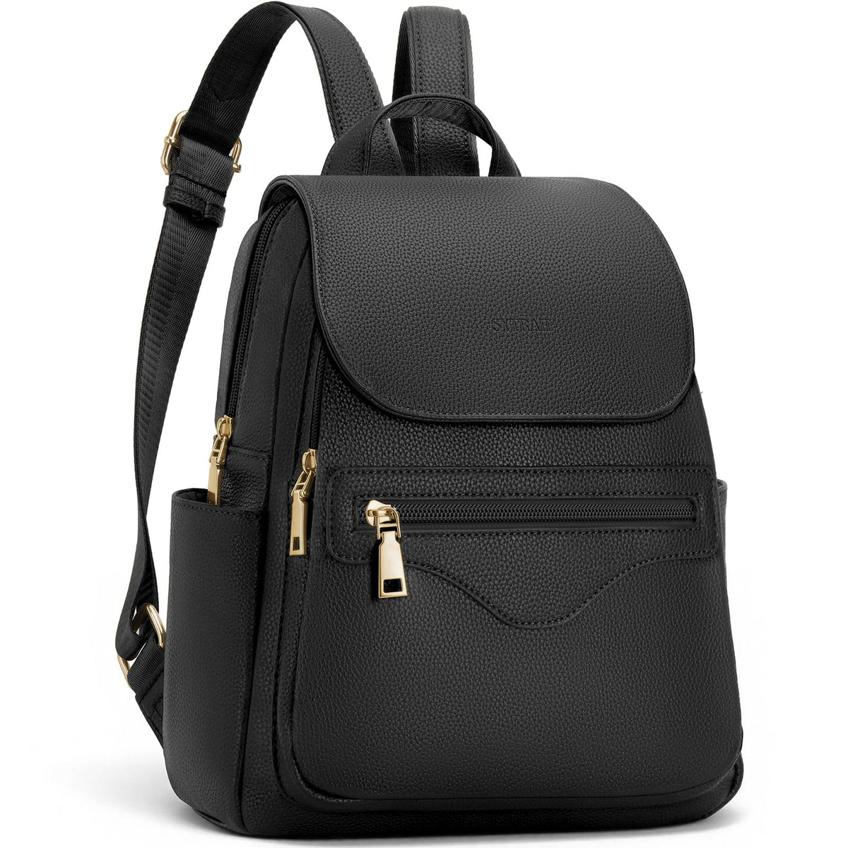 SYTRAH Mini Backpack Purse for Women, Causal Small Backpack with Built-in RFID Wallet & 11" Tablet Sleeve, Stylish Travel Daypack for Daily Black