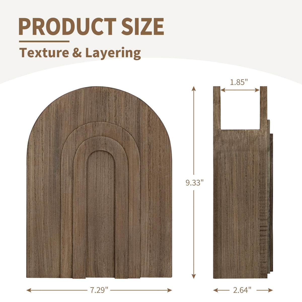 2 Pack Wood Wall Vase Natural for Pampas Grass & Dried Flowers, Rustic Farmhouse Decor for Bathroom Living Room Bedroom, Wooden Wall Planter