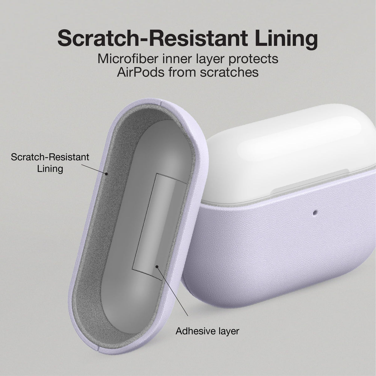 AMAZINGTHING for AirPods Pro 3 [Glamour Artisan] Case, PU Leather Protective Cover, Wireless Charging Ready, Scratch-Resistant Microfiber Lining, Precise Cutouts, Carabiner Included, Purple