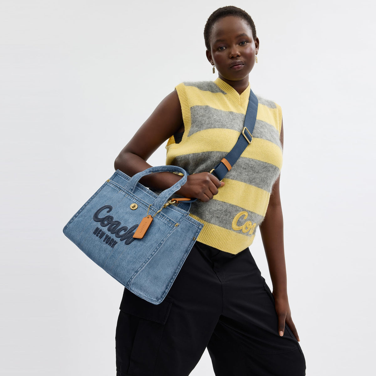 Coach Women's Denim Cargo Tote, Indigo