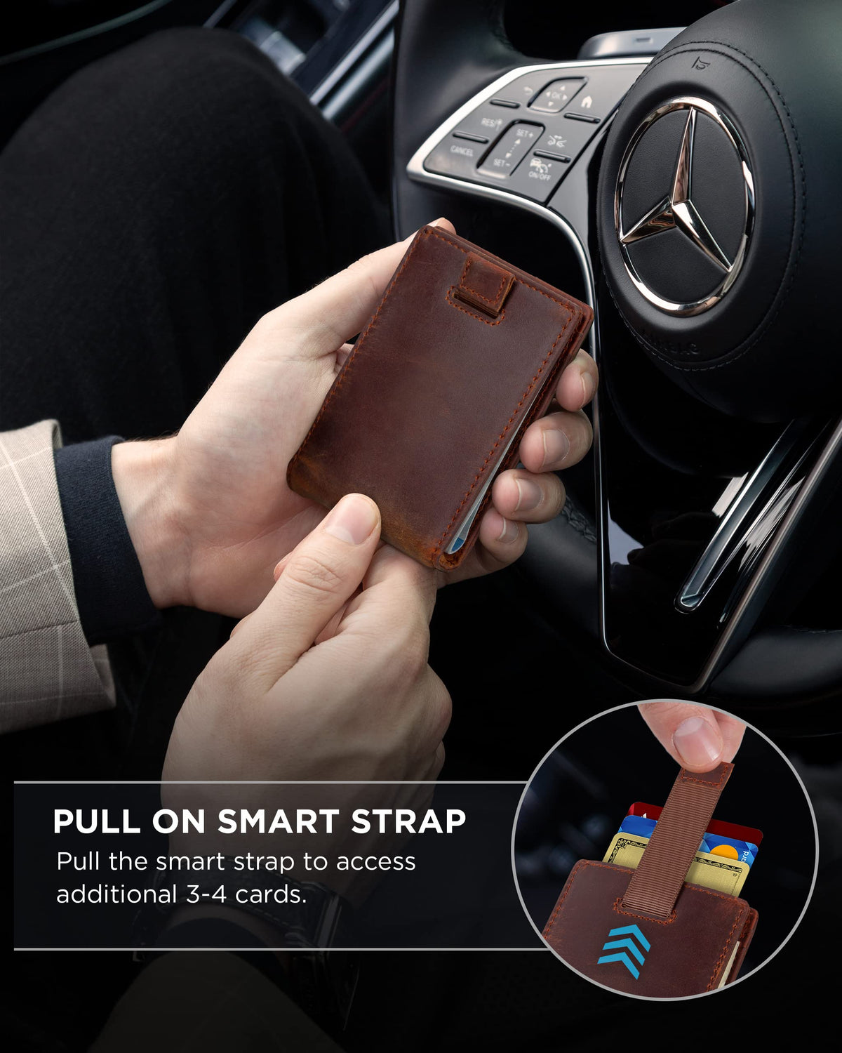 SERMAN BRANDS RFID Blocking Slim Bifold Genuine Leather Minimalist Front Pocket Wallets for Men with Money Clip Thin Mens (Canyon Red 1.0)