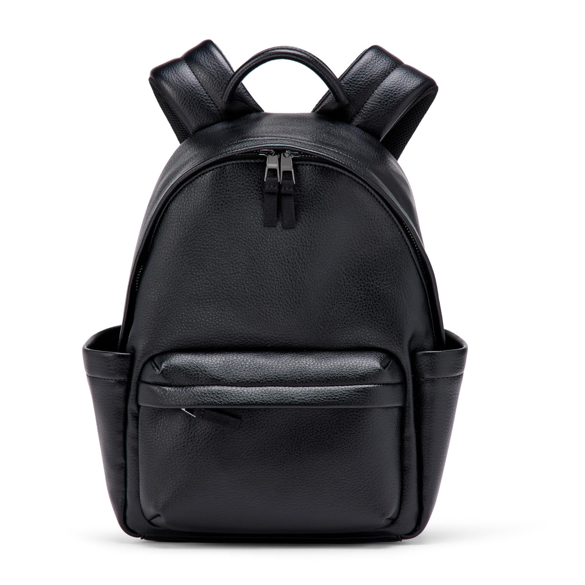 Amazon Essentials Women's Faux Leather Small Backpack Bag, Black, One Size