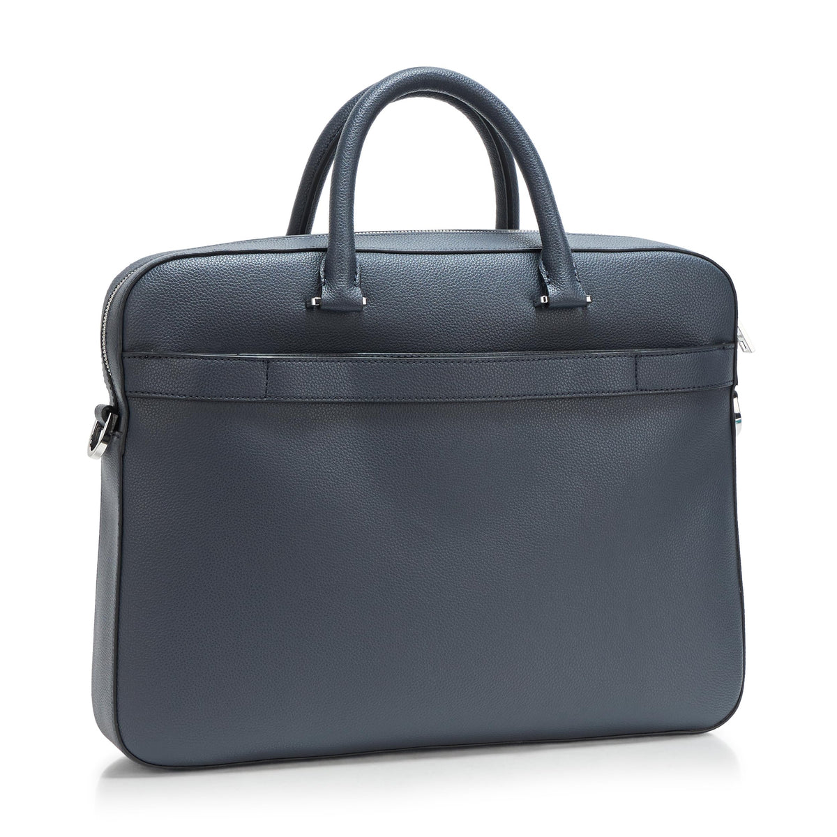 BOSS, Ray Soft Friendly Leather Brief Case, dusty blue, One Size