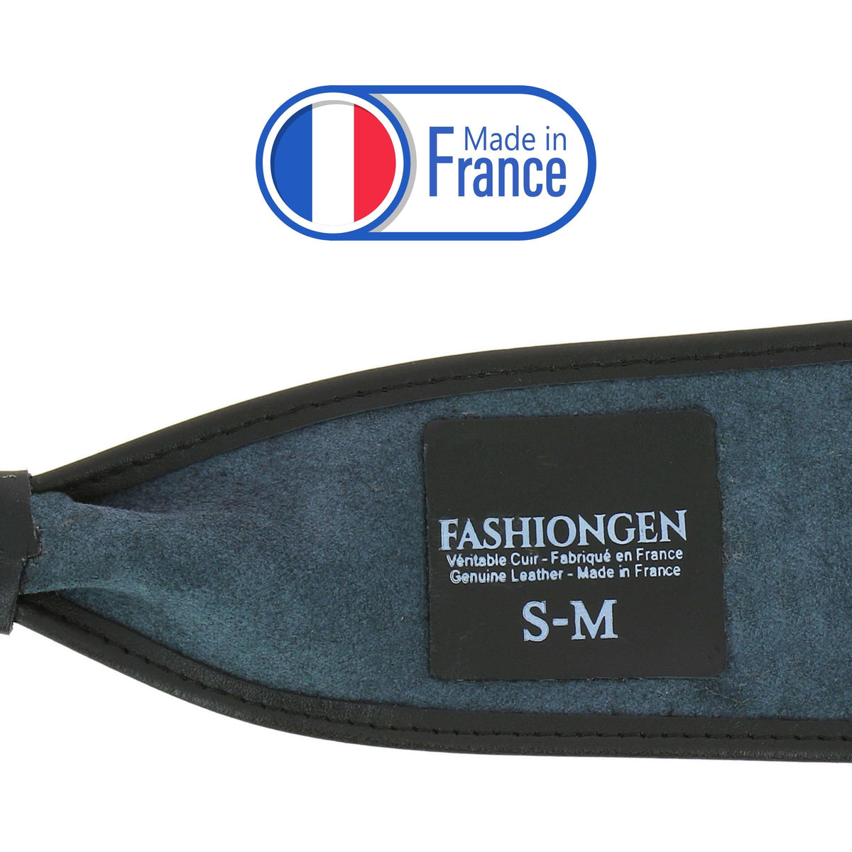 FASHIONGEN - Woman Italian leather Obi belt, CASSIANE - Black, S-M