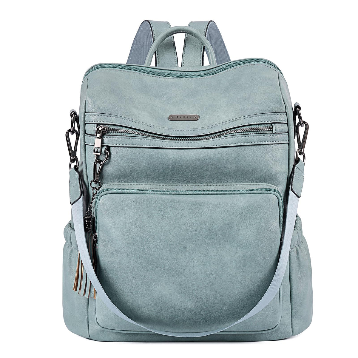 CLUCI Backpack Purse for Women Travel Leather Large Women Backpack Fashion Designer Lady Shoulder Bags with Tassel