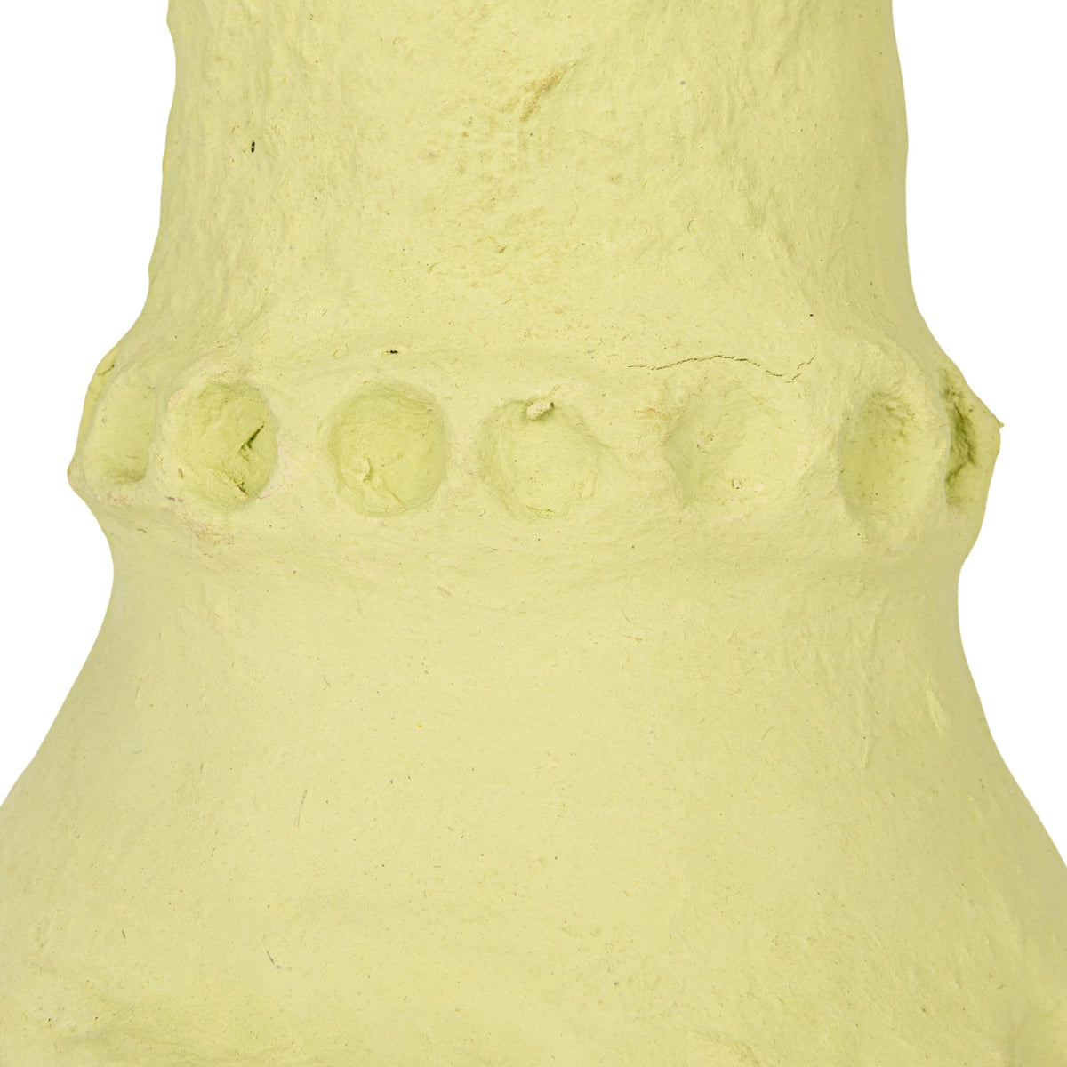 Creative Co-Op Handmade Paper Mâché Vase with Embossed and Debossed Design, Mint