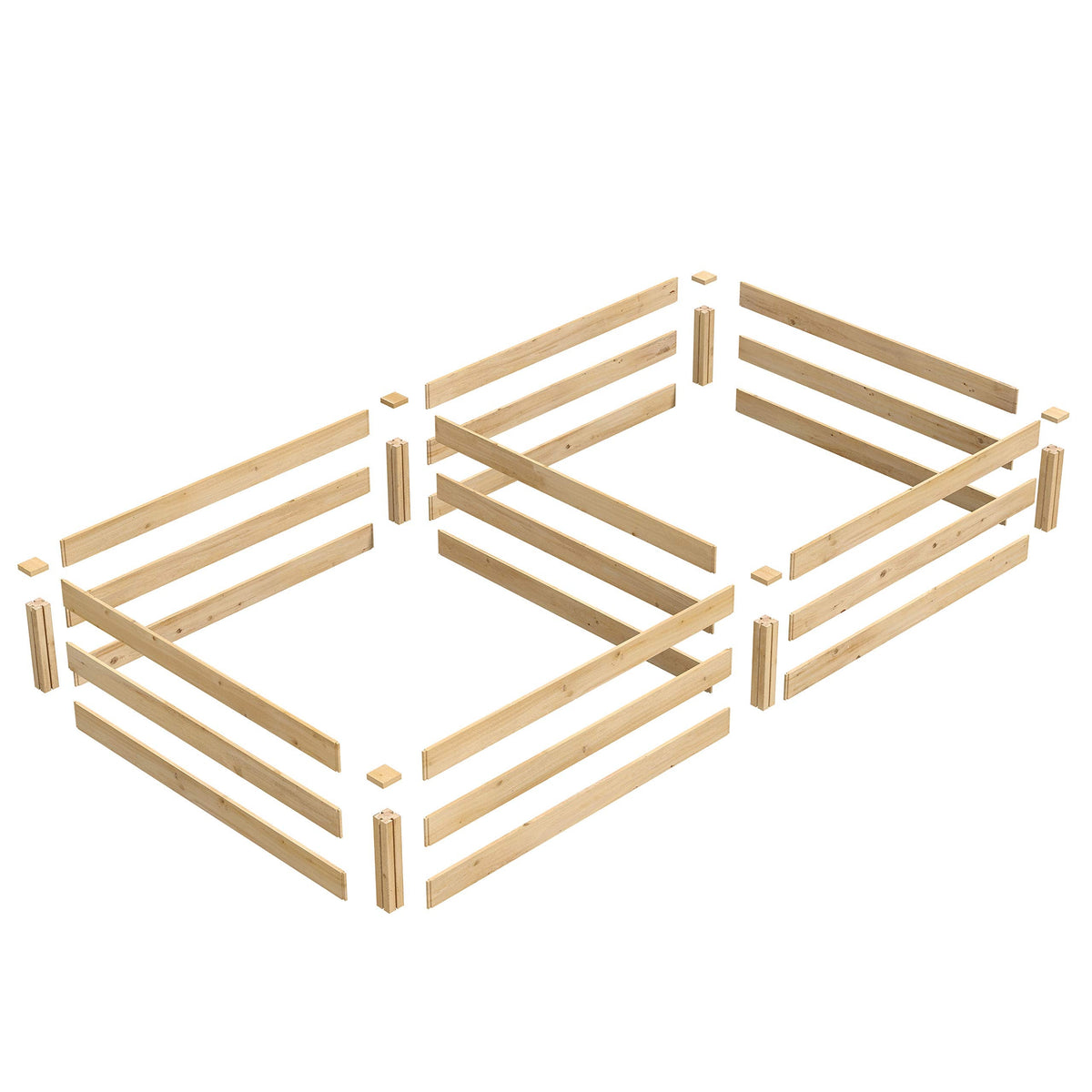 Greenes Fence Classic Cedar Raised Garden Bed, 4' x 8' x 10.5" (1/2" Thick) - Made in USA with North American Cedar