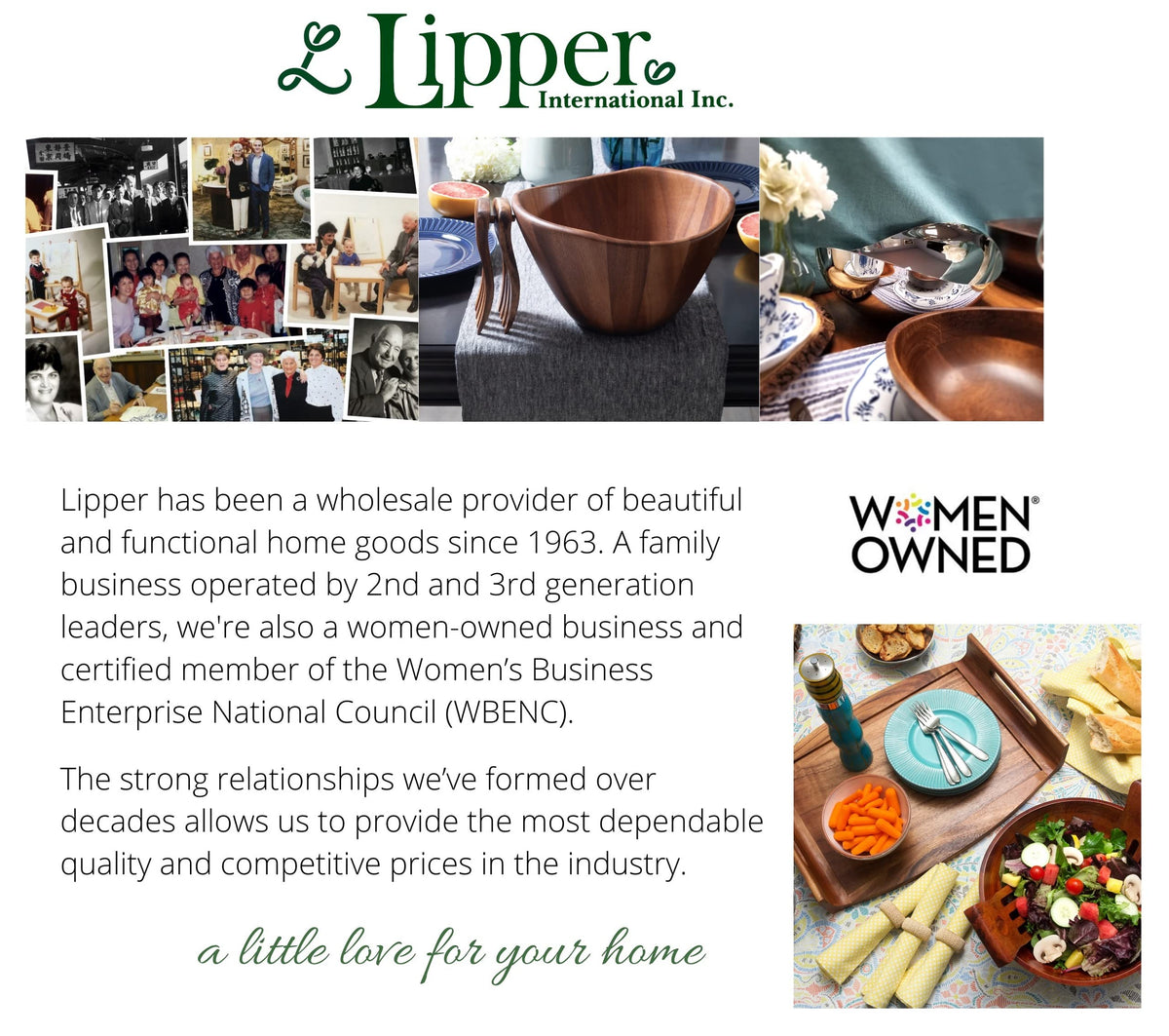Lipper International 1094 Acacia Rustic Tulip Serving Bowl, Medium