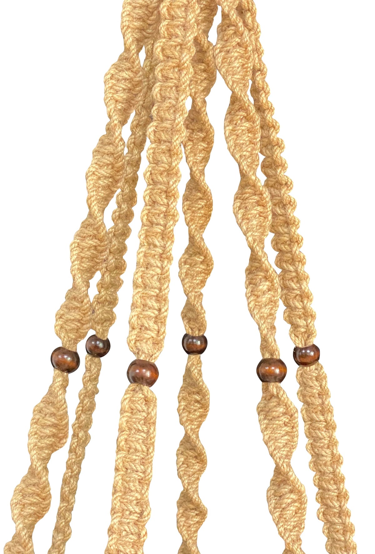 Plant Hanger Macrame Hemp Rope 6 Legs 51 Inches for Indoor Outdoor, Living Room, Kitchen, Deck, Patio, High and Low Ceiling with Size of 10-12 inches Without The Pot