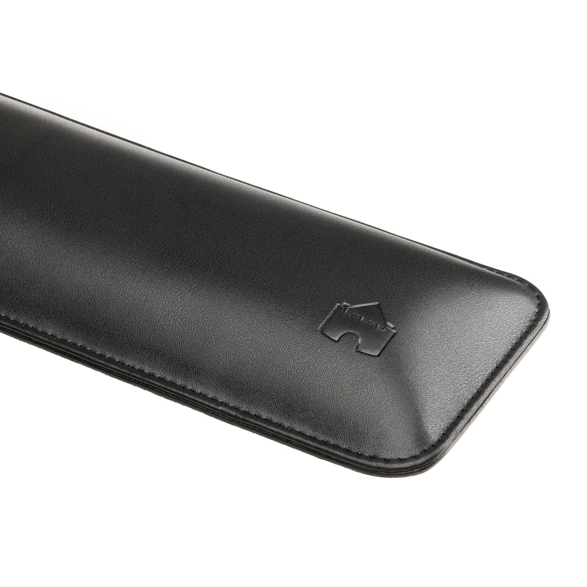 Bailey Full Size by Castle - Leather Ergonomic Computer Wrist Rest Pad for Keyboards with Around 104 Keys - Firm Keyboard Wrist Support for Typists, Gaming, and Heavy Office Use (Nightfall, Full Size)