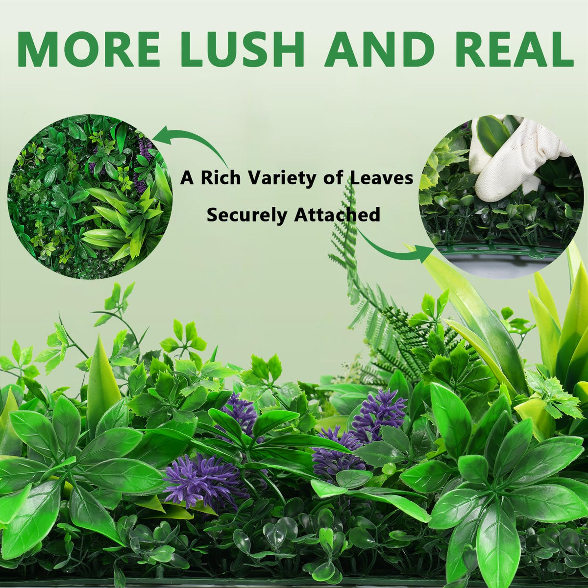 Yangrass 12pcs 20''x20'' Grass Wall Panels, Artificial Hedge Panels Greenery Wall, UV Protected Faux Grass Backdrop Privacy Fence Screen, Greenery Wall for Outdoor Indoor Garden Birthday Wedding Decor