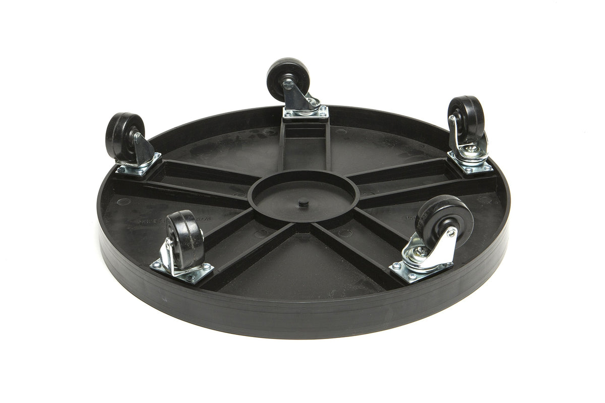 16" Rolling Plant Caddy with Wheels, Heavy Duty Plant Pot Stand with Casters & Locking Wheel, Indoor Outdoor Planter Base for Pots, Round Plant Tray, Black, Supports 500 lbs