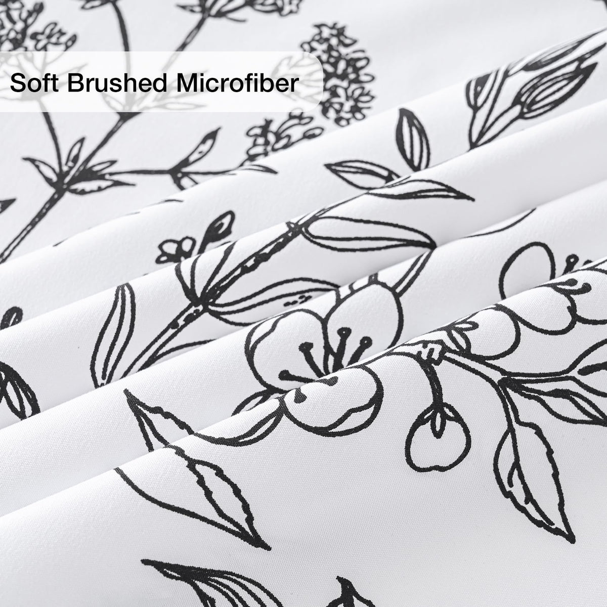 Yibeizi Floral Printed Sheet Set King, Boho Botanical Rustic Pattern Bed Sheets Microfiber Bedding Sheets & Pillowcases Soft 15" Extra Deep Pocket Fitted Bedsheet 4 Piece