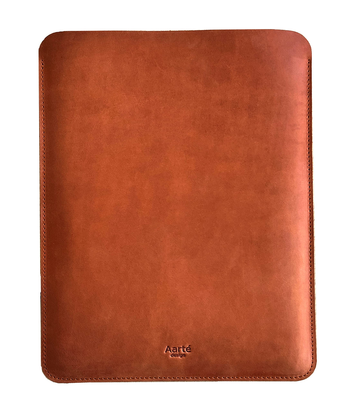 Aartedesign Genuine Leather Sleeve for MacBook 14 Pro 2021-2026 14 Inch M1 M2 M3 M4 Pro/Max A2442 A2779 Case Soft Handmade for Mac 14 Carrying Bag (Vertical, Vintage Cognac)