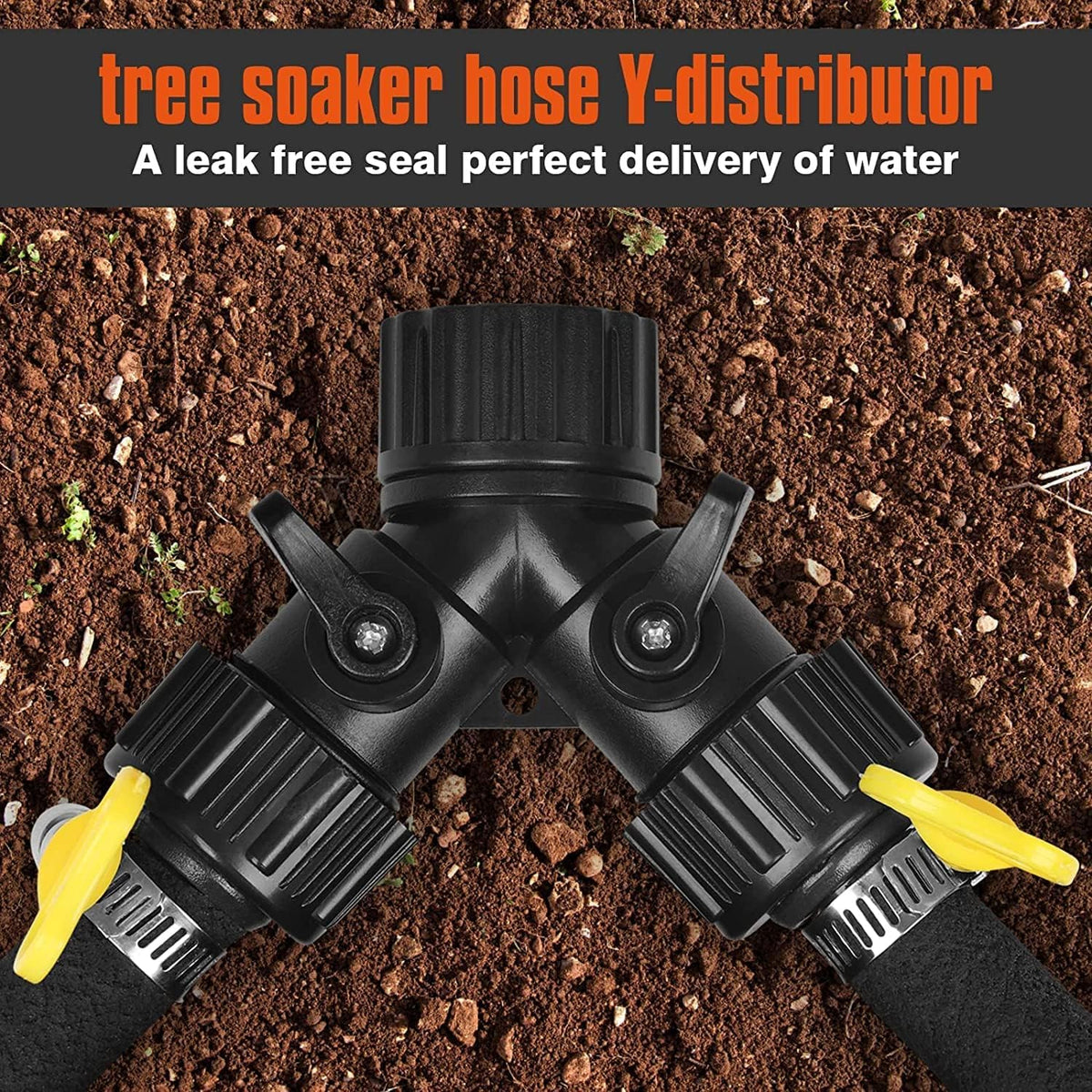 ZGWDrip 10FT for Trees 1/2" Water-Saving Soaker Hose with Solid Brass Connectors, Drip Irrigation Kit