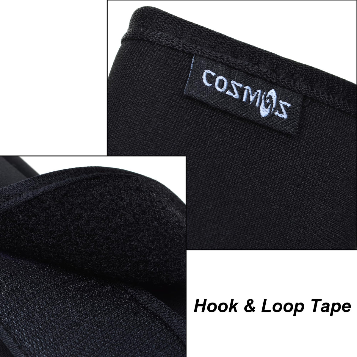 Cosmos 2 Pcs Neoprene Comfort Shoulder Strap Pads for Laptop Bag, Messenger Bag, Sport Bag, Travel Bag - Black, 12 Inches Long